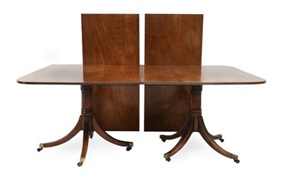 Lot 550 - A George III-Style Twin-Pillar Dining Table,...
