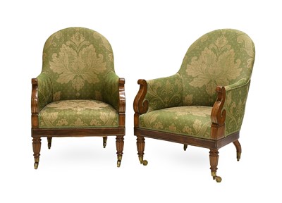 Lot 555 - A Pair of Regency Rosewood and Brass-Strung...