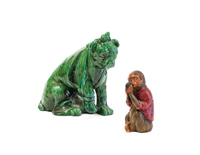 Lot 29 - A Bretby Pottery Model of a Wounded Bull Dog,...