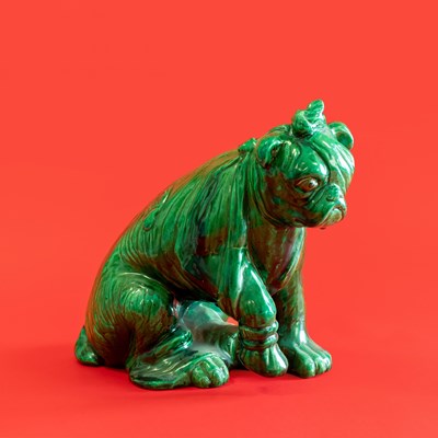 Lot 29 - A Bretby Pottery Model of a Wounded Bull Dog,...