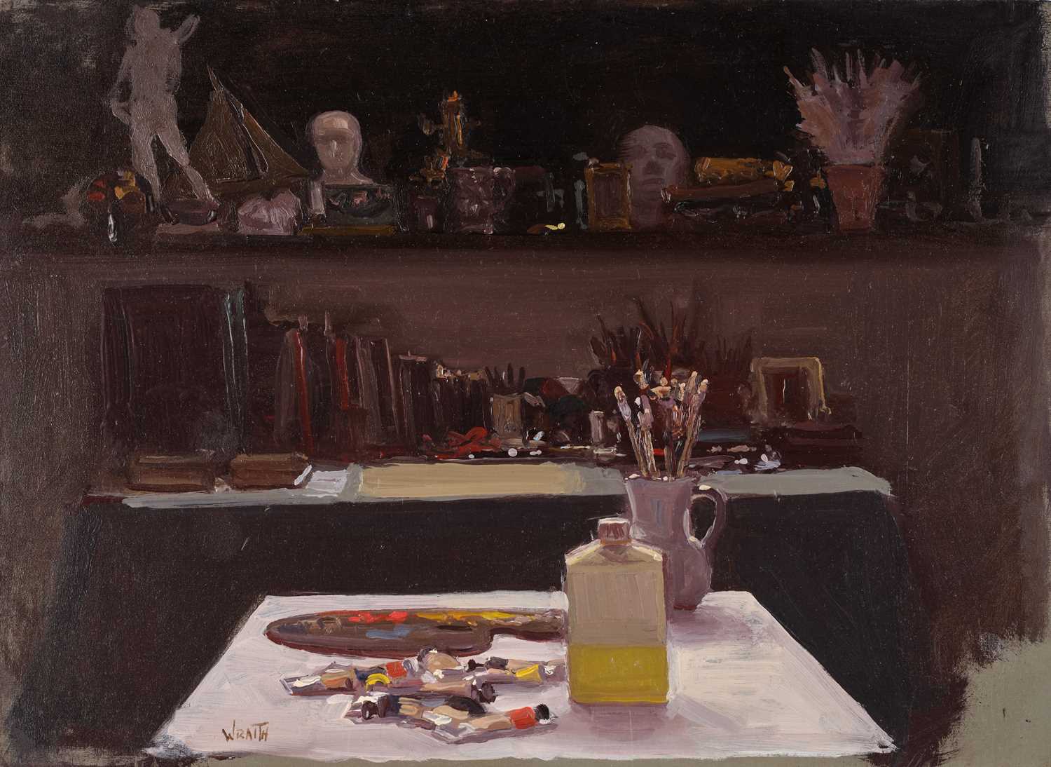 Lot 370 - Robbie Wraith RP (b.1952) "Artist Studio"...