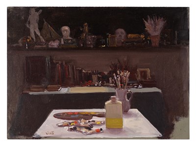 Lot 370 - Robbie Wraith RP (b.1952) "Artist Studio"...