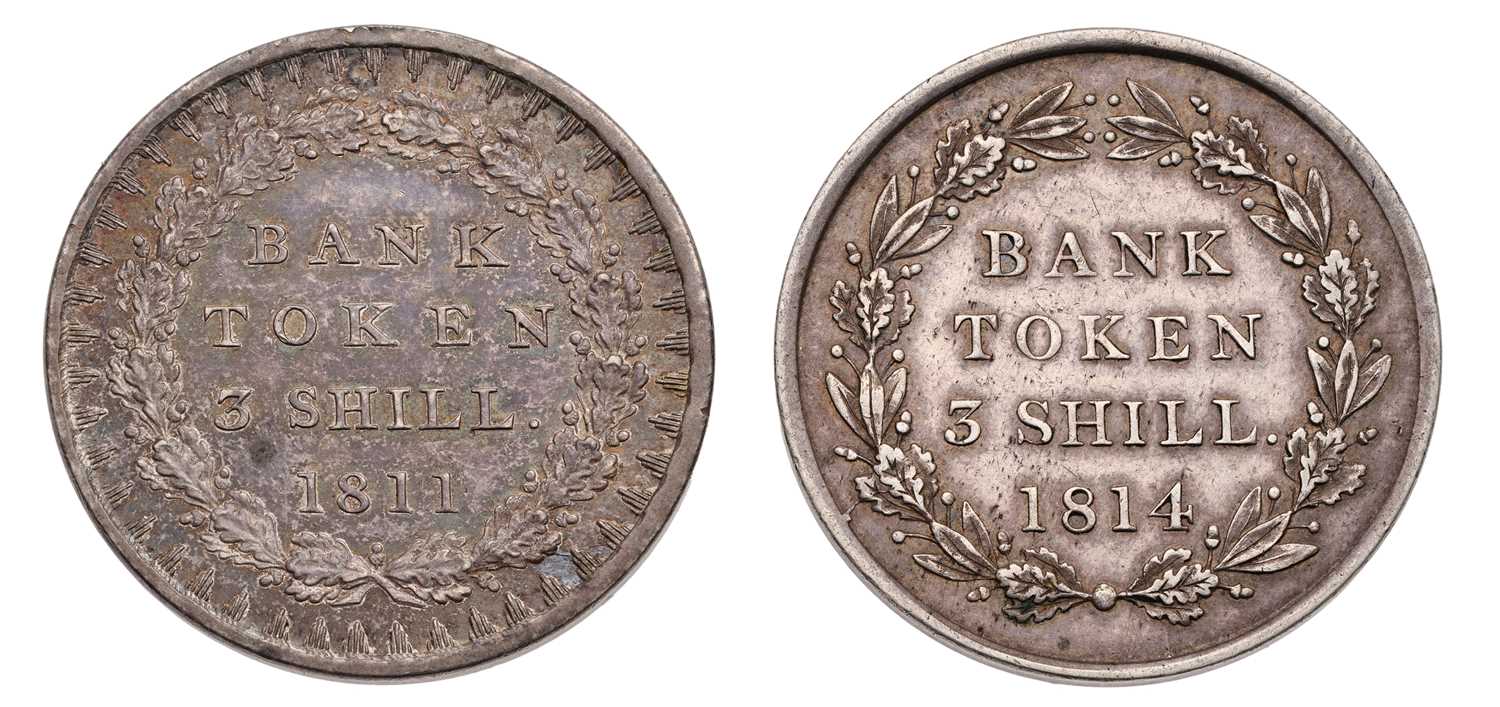 Lot 42 - George III, Bank of England, Three Shillings...