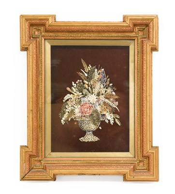Lot 118 - A Sailor's Valentine Shell Picture, early 20th...
