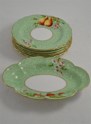 Lot 380 - Royal Worcester fruit painted plates signed E Townsend and an oval shaped dish