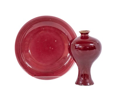 Lot 117 - A Chinese Copper Red Glazed Porcelain Meiping...