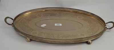 Lot 388 - A Walker & Hall silver tray