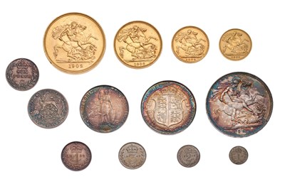 Lot 325 - Edward VII, Specimen Set 1902, 13 coin set...