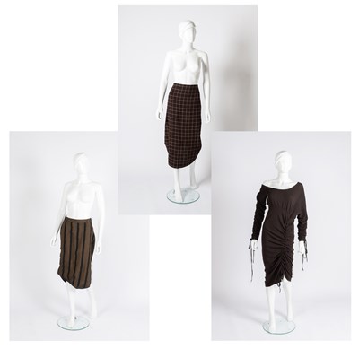 Lot 2008 - Vivienne Westwood Brown Wool Checked Skirt,...