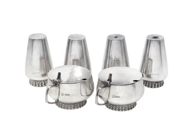 Lot 2248 - A Six-Piece Elizabeth II Silver Condiment-Set