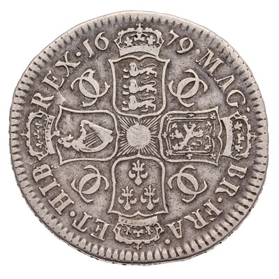 Lot 93 - Charles II, Halfcrown 1679, T.PRIMO, (Bull 480,...