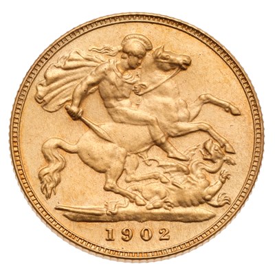 Lot 329 - Edward VII, Matt Proof Half Sovereign 1902,...