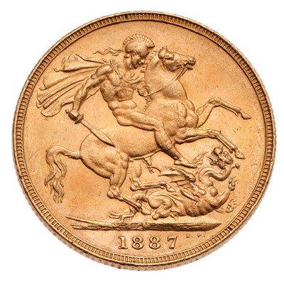 Lot 309 - Victoria, Sovereign 1887M, Melbourne Mint,...