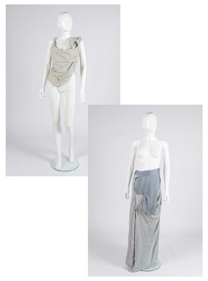 Lot Vivienne Westwood Striped Silk Corset Bodice,...