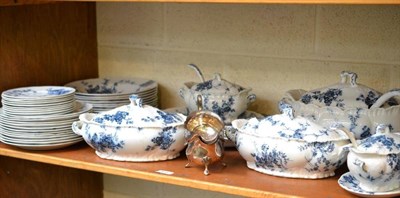 Lot 405 - Booths pottery part dinner service, a Masons meat dish and a pair of plated sauce boats