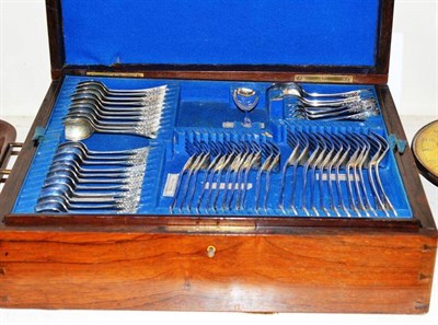 Lot 408 - Cased canteen of plated flatware