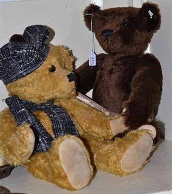 Lot 410 - Steiff 1907 replica bear and Norbeary jointed bear (2)