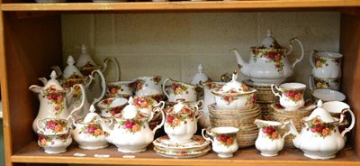 Lot 416 - Royal Albert 'Old Country Roses' tea and coffee wares (on one shelf)