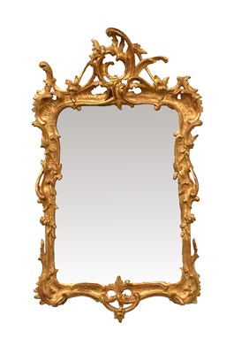 Lot 526 - A George II Carved Giltwood Mirror, circa 1750,...