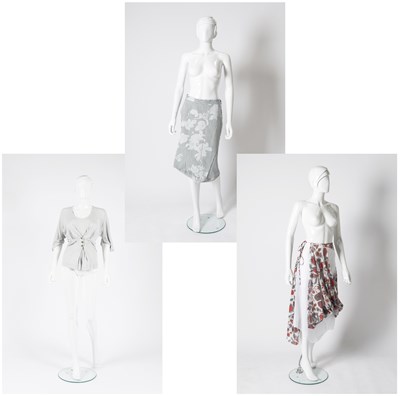 Lot 2037 - Vivienne Westwood Blue and White Striped Denim...