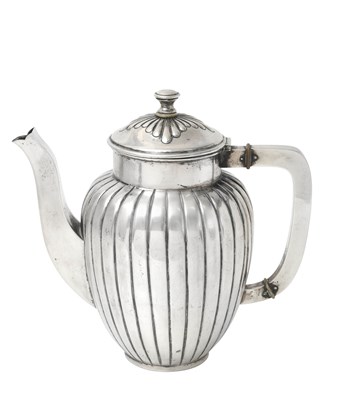 Lot 2207 - A German Silver Coffee-Pot