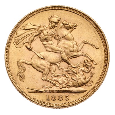 Lot 307 - Victoria, Sovereign 1885S, Sydney Mint, St....
