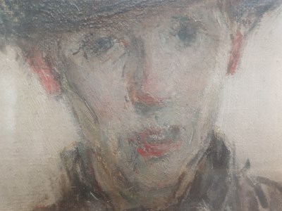 Lot 340 - Madeline Green (1884-1947) At the races Oil on...
