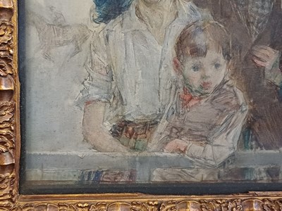 Lot 340 - Madeline Green (1884-1947) At the races Oil on...
