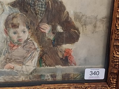 Lot 340 - Madeline Green (1884-1947) At the races Oil on...
