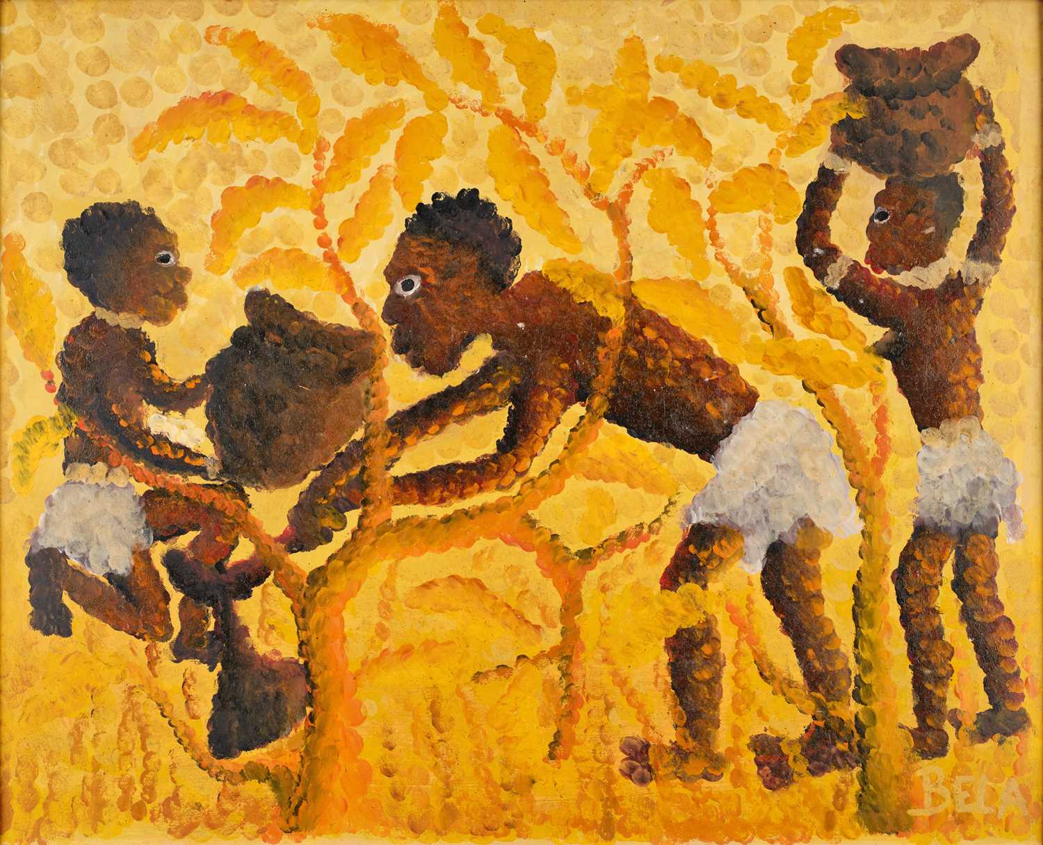 Lot 398 - Bela Sara (1920-1968) Congolese Figures...