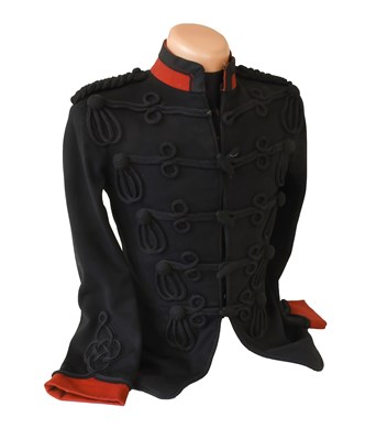 Lot 330 - An Edwardian Dark Green Wool Mess Dress Jacket...