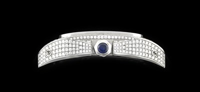 Lot 2305 - Cartier: A Stainless Steel Diamond Set...