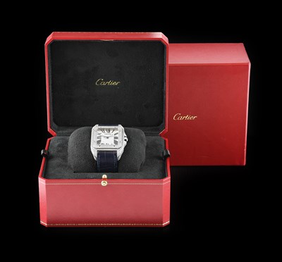 Lot 2305 - Cartier: A Stainless Steel Diamond Set...