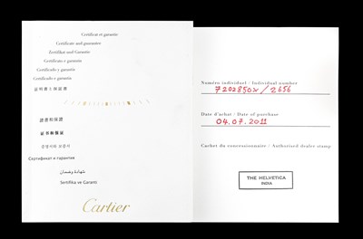 Lot 2305 - Cartier: A Stainless Steel Diamond Set...