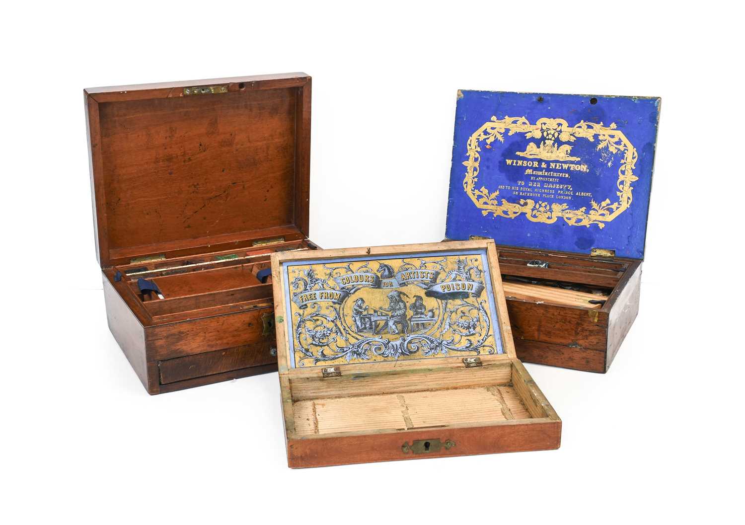 Lot 389 - A Winsor & Newton Mahogany Artist's Box, of...