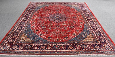 Lot 444 - Sarouk Carpet, the scarlet field of palmettes...