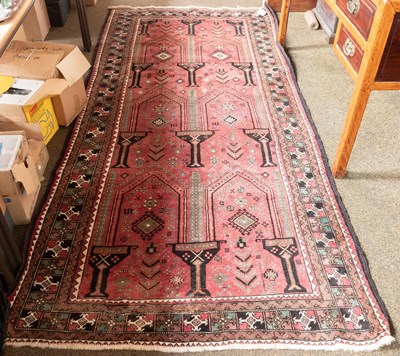 Lot 1282 - Baluch Rug, the pale strawberry field of...