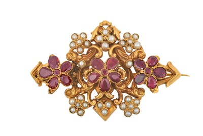 Lot 2443 - A Mid 19th Century Garnet and Split Pearl...