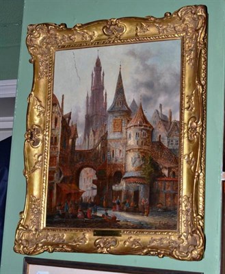 Lot 466 - H.Schafer, Antwerp oil on canvas