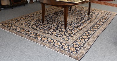 Lot 1237 - Kashan Carpet, the indigo field of plamettes...