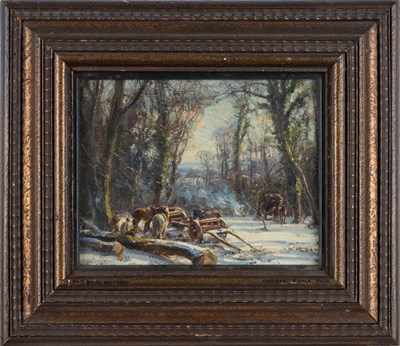 Lot 1008 - Herbert Royle (1870-1958) "Wood Waggoners,...