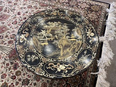Lot 88 - A Chinese Black Lacquer Chinoiserie-Decorated...