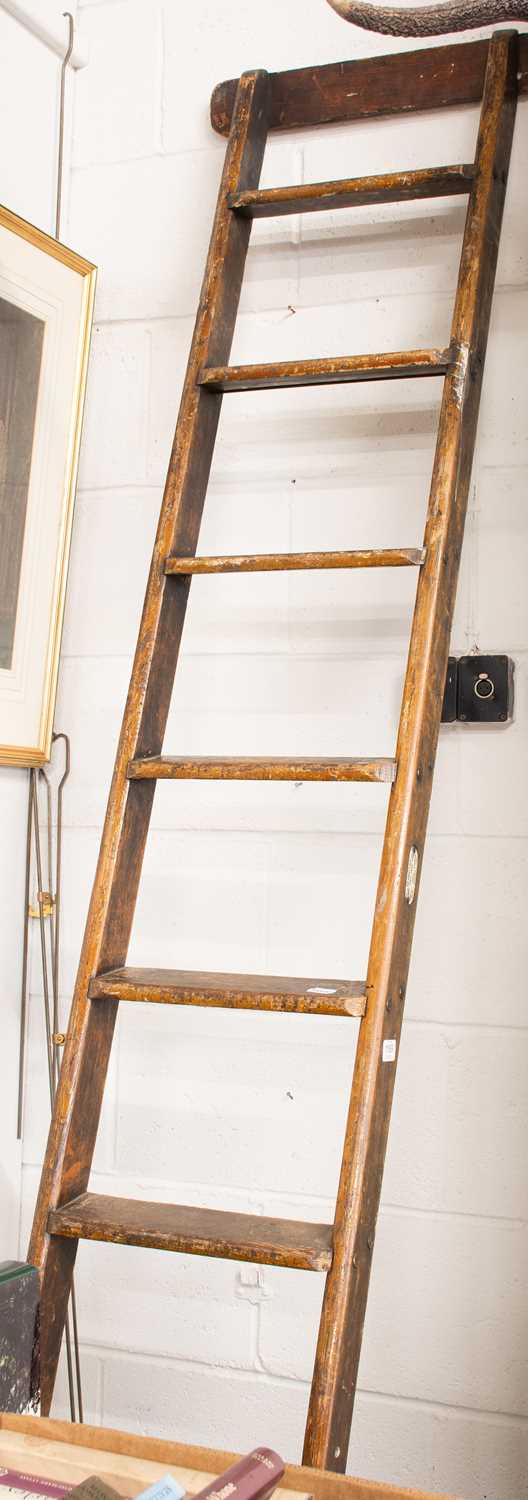 Lot 1169 - A Set of Slingsby Wooden Library Ladders,...