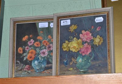 Lot 475 - Two oils by Owen Bowen of still lives