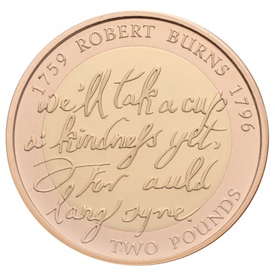 Lot 363 - UK, Gold Proof Two Pounds 2009, Robert Burns...