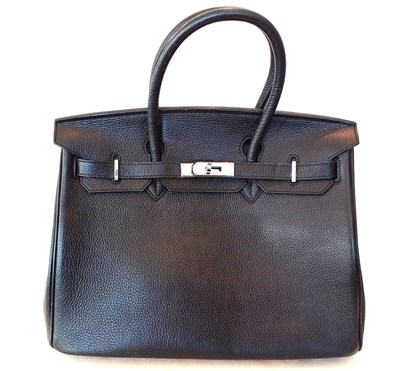 Lot 1085 - A Circa 2007 Hermès Black Leather Birkin Bag...