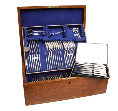 Lot 64 - A Cased Silver Plate Table-Service, Old...