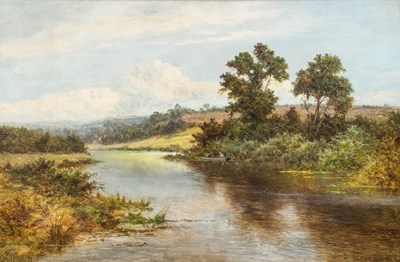 Lot 382 - Daniel Sherrin (1869-1940) Tranquil river...