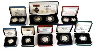 Lot 459 - Assorted Royal Mint Silver Proof Coins, 12...