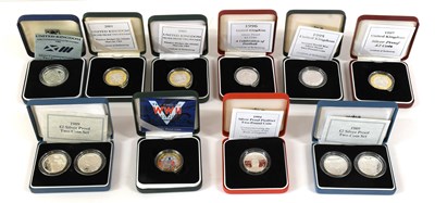 Lot 449 - Assorted Royal Mint Silver Proof Two Pound...